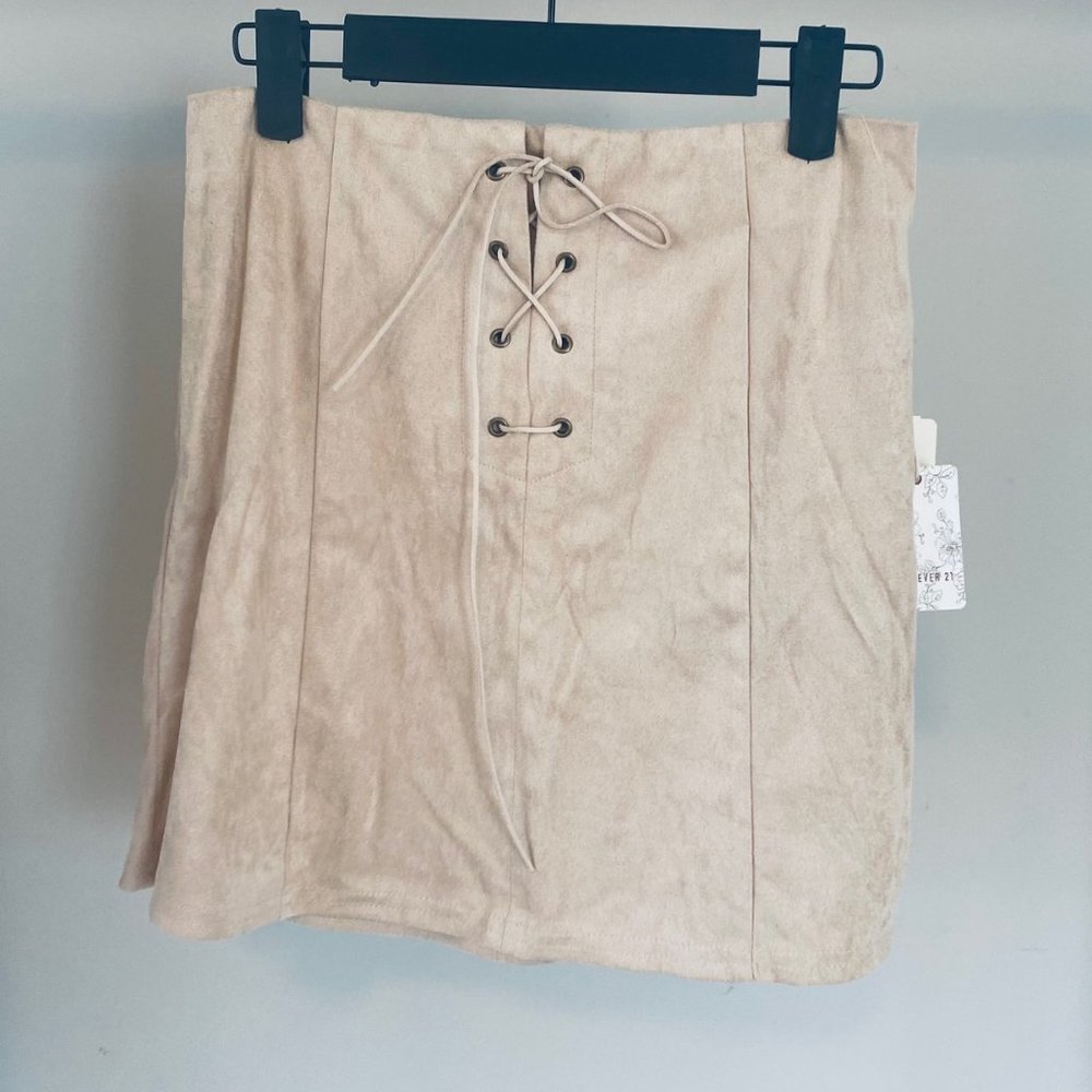 Faux Suede Mini Skirt